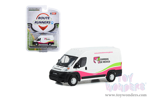 Greenlight - Route Runners Series 5 | Ram ProMaster 2500 Cargo High Roof Van "Correos de Mexico (Mexican Postal Service)" (2021, 1/64 scale diecast model car, White) 53050F/48
