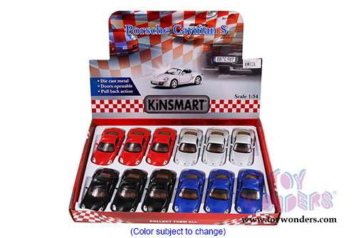 Kinsmart - Porsche Cayman S Hardtop (1/34 scale diecast model car, Asstd.) 5307D