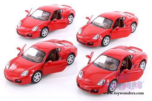 Kinsmart - Porsche Cayman S Hardtop (1/34 scale diecast model car, Red) 5307DR