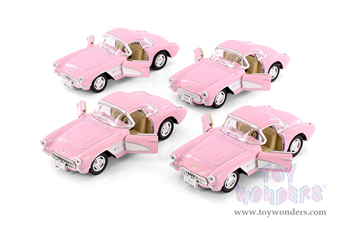 5316DPK Kinsmart Pink 1957 Chevrolet Corvette Diecast Model Car