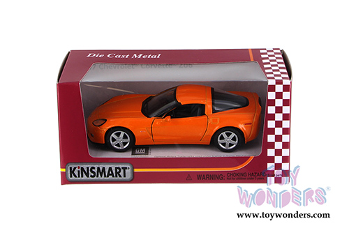 Kinsmart - Chevy Corvette Z06 Hard Top (2007, 1/36 scale diecast model car, Orange) 5320WOR