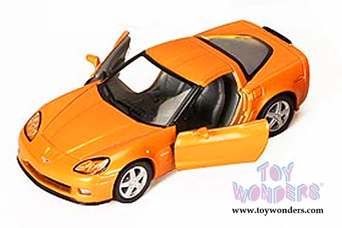 Kinsmart - Chevy Corvette Z06 Hard Top (2007, 1/36 scale diecast model car, Orange) 5320WOR