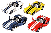 Show product details for Kinsmart - Shelby Cobra 427 S/C Convertible (1965, 1/32 scale diecast collectible model, Asstd.) 5322D