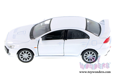 5329D Kinsmart 2008 Mitsubishi Lancer Evolution X White Diecast Model Car