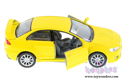 5329D Kinsmart 2008 Mitsubishi Lancer Evolution X Yellow Diecast Model Car