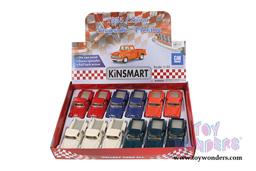 Kinsmart - Chevy Stepside Pickup (1955, 1/32 scale diecast model car, Asstd.) 5330/5D