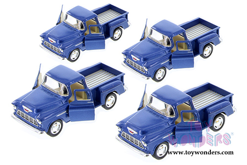 Kinsmart - Chevy® Stepside Pickup (1955, 1/32 scale diecast model car, Blue) 5330DBU