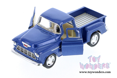 Kinsmart - Chevy® Stepside Pickup (1955, 1/32 scale diecast model car, Blue) 5330DBU
