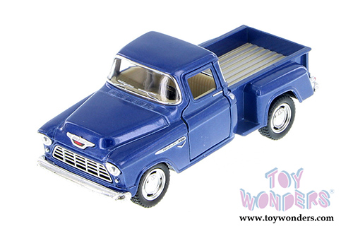 Kinsmart - Chevy® Stepside Pickup (1955, 1/32 scale diecast model car, Blue) 5330DBU