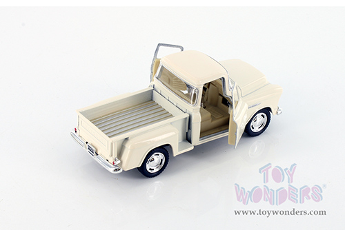 Kinsmart - Chevy® Stepside Pickup (1955, 1/32 scale diecast model car, Ivory) 5330DIV