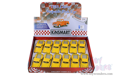 5330DYL Kinsmart 1955 Chevy Stepside Pickup Diecast Model Car Display Box Package