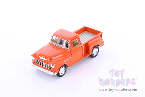 5330WOR Kinsmart 1955 Chevrolet Orange Stepside Pickup Diecast Model Car