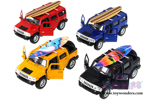 Kinsmart - Hummer H2 SUT with Surfboard (2005, 1/40 scale die cast model car, Asstd.) 5337/97DS1