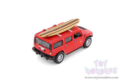 5337DS1 Kinsmart 2008 Hummer H2 SUV with Surfboard Diecast Model Car