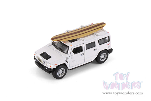 5337DS1 Kinsmart 2008 Hummer H2 SUV with Surfboard Diecast Model Car