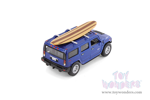5337DS1 Kinsmart 2008 Hummer H2 SUV with Surfboard Diecast Model Car