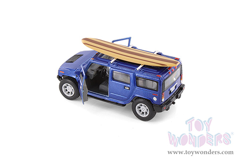 5337DS1 Kinsmart 2008 Hummer H2 SUV with Surfboard Diecast Model Car