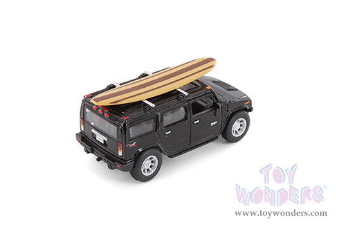 5337DS1 Kinsmart 2008 Hummer H2 SUV with Surfboard Diecast Model Car