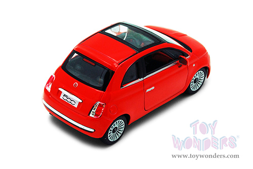 5345D Kinsmart 2007 Fiat 500 Hardtop with Sunroof Diecast Model Car Display Box Package