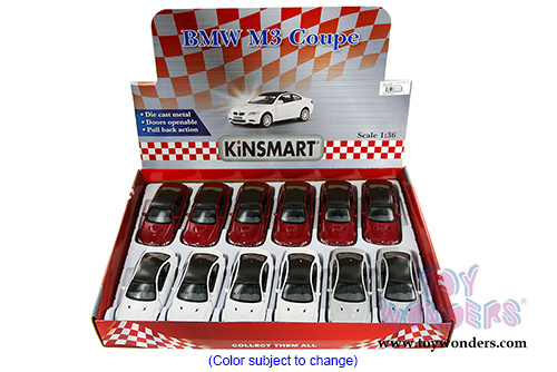 Kinsmart - BMW M3 Coupe Hardtop (1/36 scale diecast model car, Asstd.) 5348D