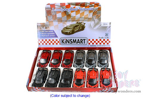 Kinsmart - Lamborghini Veneno Hardtop (1/36 scale die cast model car, Asstd.) 5367D
