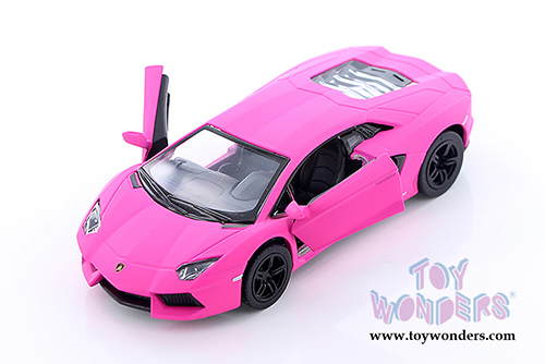 5370/2D Kinsmart Matte Pink Lamborghini Diecast Model Car