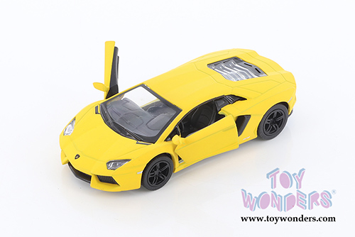 5370/2D Kinsmart Matte Yellow Lamborghini Diecast Model Car