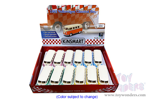 Kinsmart - Volkswagen Classical Bus (1962, 1/32 scale diecast model car, Asstd.) 5377DY