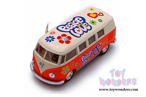 Kinsmart - Volkswagen Classical  Bus (1962, 1/32 scale diecast model car, Orange) 5377FWOR