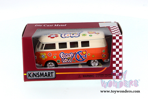 Kinsmart - Volkswagen Classical  Bus (1962, 1/32 scale diecast model car, Orange) 5377FWOR