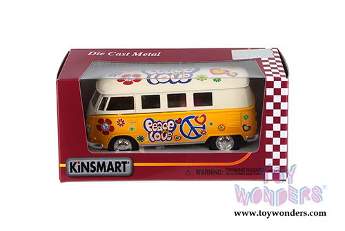Kinsmart - Volkswagen Classical  Bus (1962, 1/32 scale diecast model car, Yellow) 5377FWYL