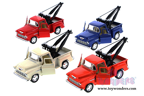 Kinsmart - Chevy 3100 Stepside Tow Truck (1955, 1/32 scale diecast model car, Asstd.) 5378D