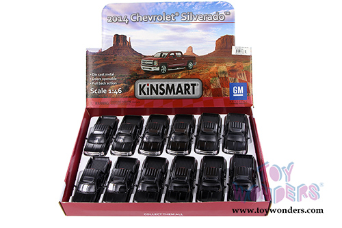 Kinsmart - Chevrolet® Silverado™ Pick-up Truck (2014, 1/46 scale die cast model car, Black) 5381DBK