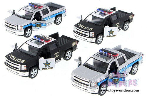 Kinsmart - Chevrolet Silverado Police Pick-up Truck (2014, 1/46 scale die cast model car, Asstd.) 5381DP/2