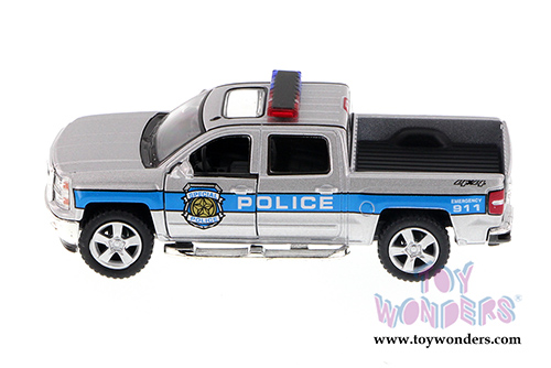 5381DPR Kinsmart 2014 Chevrolet Silverado Police Firefighter Pick-up Diecast Model Car
