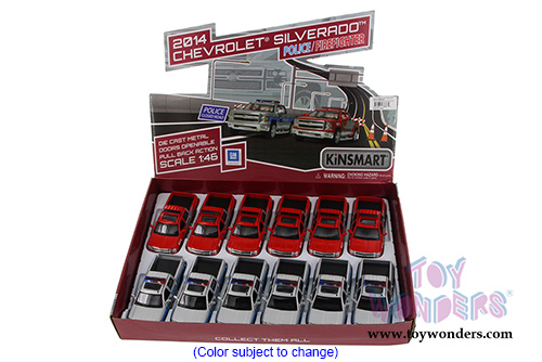 5381DPR Kinsmart 2014 Chevrolet Silverado Police Firefighter Pick-up Diecast Model Car Display Box Package
