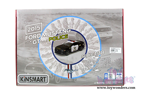 5386DP Kinsmart 2015 Ford Mustang GT Police Diecast Model Car