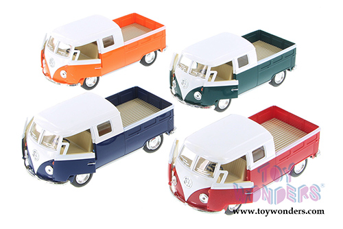 5387D Kinsmart 1963 Volkswagen Classical Bus Double Cab Pickup Diecast Model Car