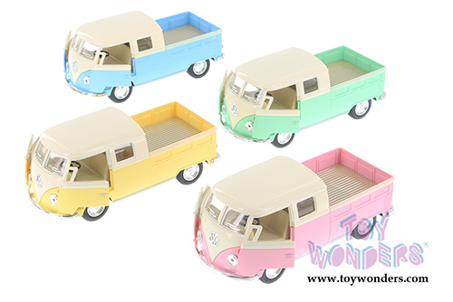 Kinsmart - Volkswagen Classical  Bus Double Cab Pickup (1963, 1/34 scale diecast model car, Asstd.) 5387DY