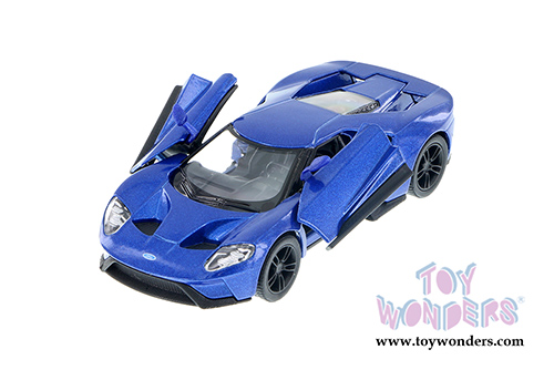 5391D Kinsmart Blue 2017 Ford GT Hardtop Diecast Model Car