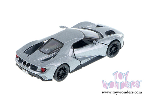 5391D Kinsmart Silver 2017 Ford GT Hardtop Diecast Model Car