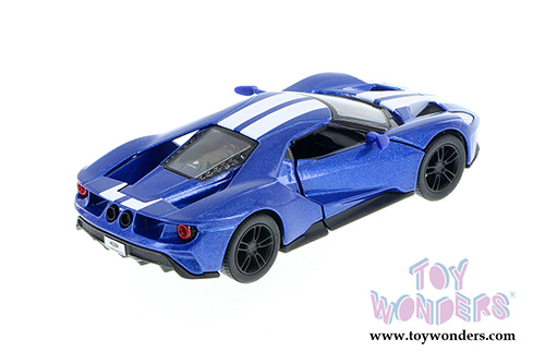 Kinsmart - Ford GT with Stripes Hard Top (2017, 1/38 scale diecast model car, Blue) 5391FWBU