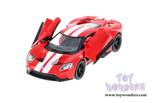 Kinsmart - Ford GT with Stripes Hard Top (2017, 1/38 scale diecast model car, Red) 5391FWR