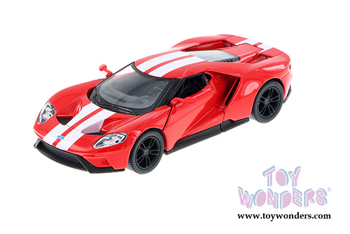 Kinsmart - Ford GT with Stripes Hard Top (2017, 1/38 scale diecast model car, Red) 5391FWR