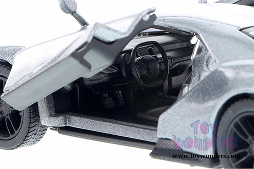 Kinsmart - Ford GT with Stripes Hard Top (2017, 1/38 scale diecast model car, Silver) 5391FWSV