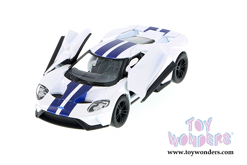 Kinsmart - Ford GT with Stripes Hard Top (2017, 1/38 scale diecast model car, White) 5391FWW