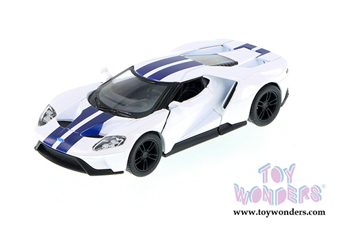 Kinsmart - Ford GT with Stripes Hard Top (2017, 1/38 scale diecast model car, White) 5391FWW