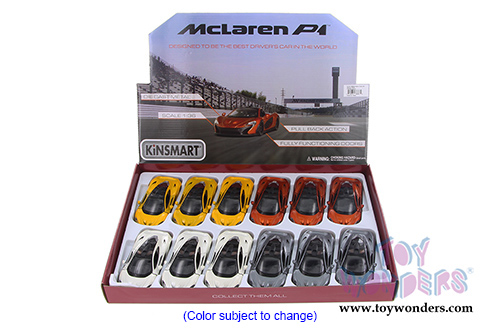 5393D Kinsmart McLaren P1 Hardtop Diecast Model Car Display Box Package