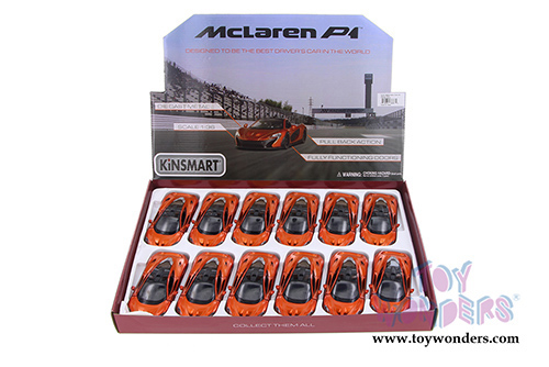 Kinsmart - McLaren P1 Hardtop (1/36 scale die cast model car, Orange) 5393DOR