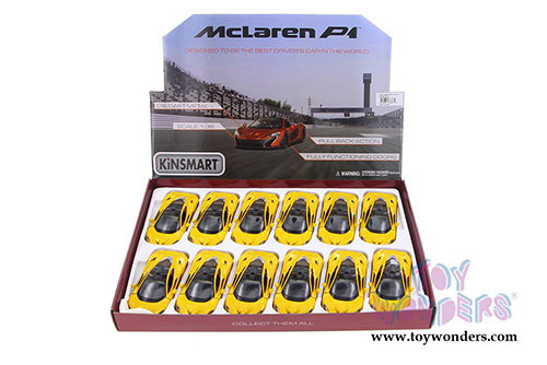 Kinsmart - McLaren P1 Hardtop (1/36 scale die cast model car, Yellow) 5393DYL